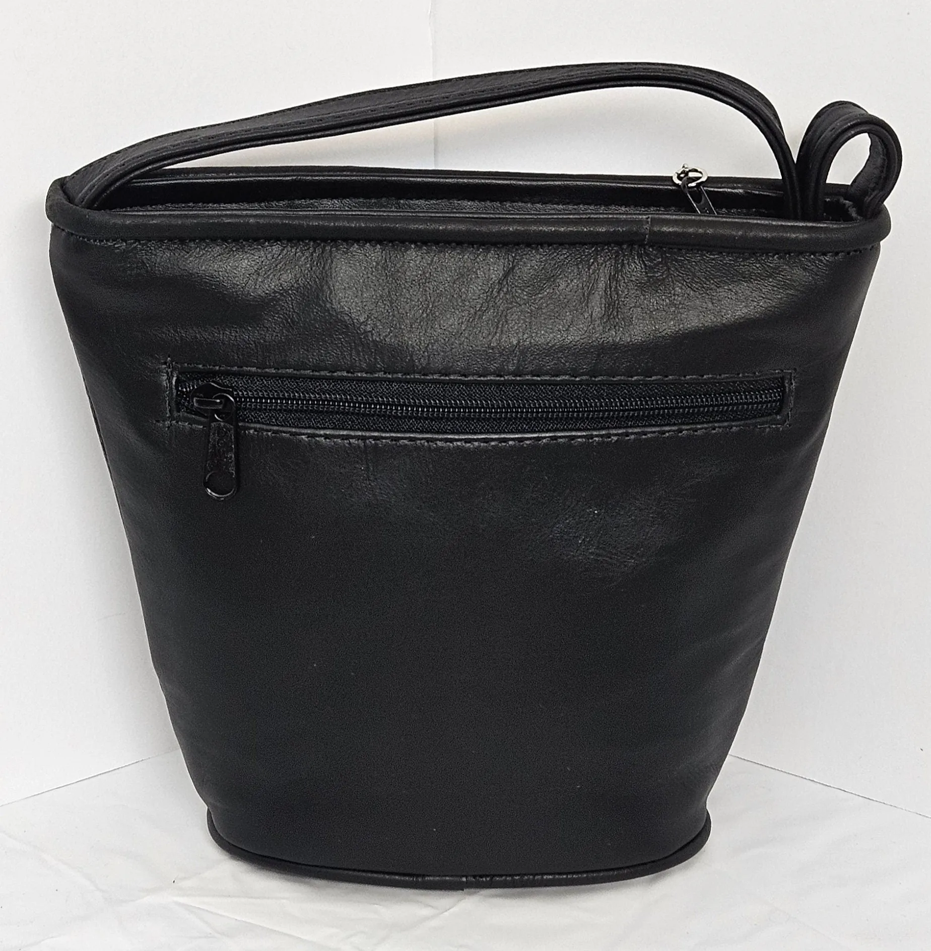 Black Embossed Genuine Leather Handbag.#TR2099Bce,Purses for girls, women,Universal Use handbag,Unique design Made in USA.