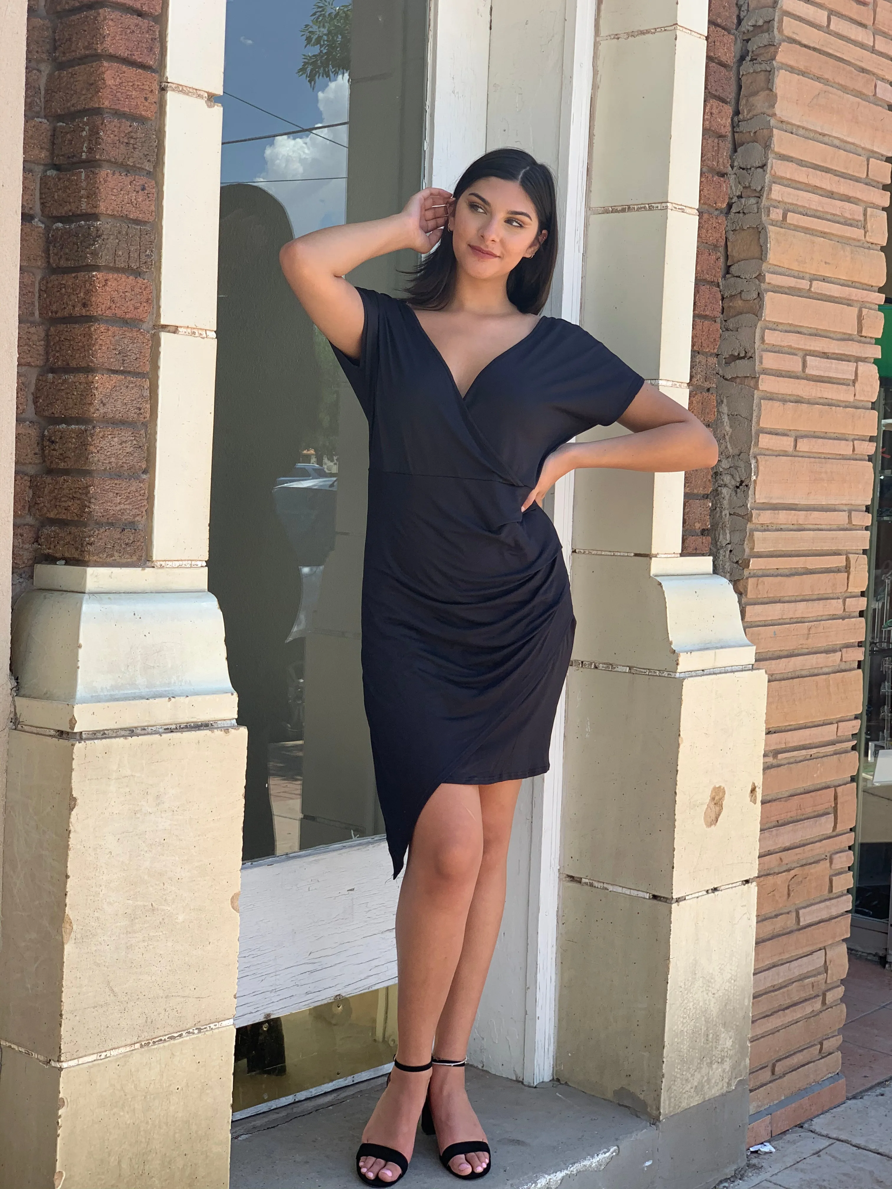 Black Plus Size Mini Dress