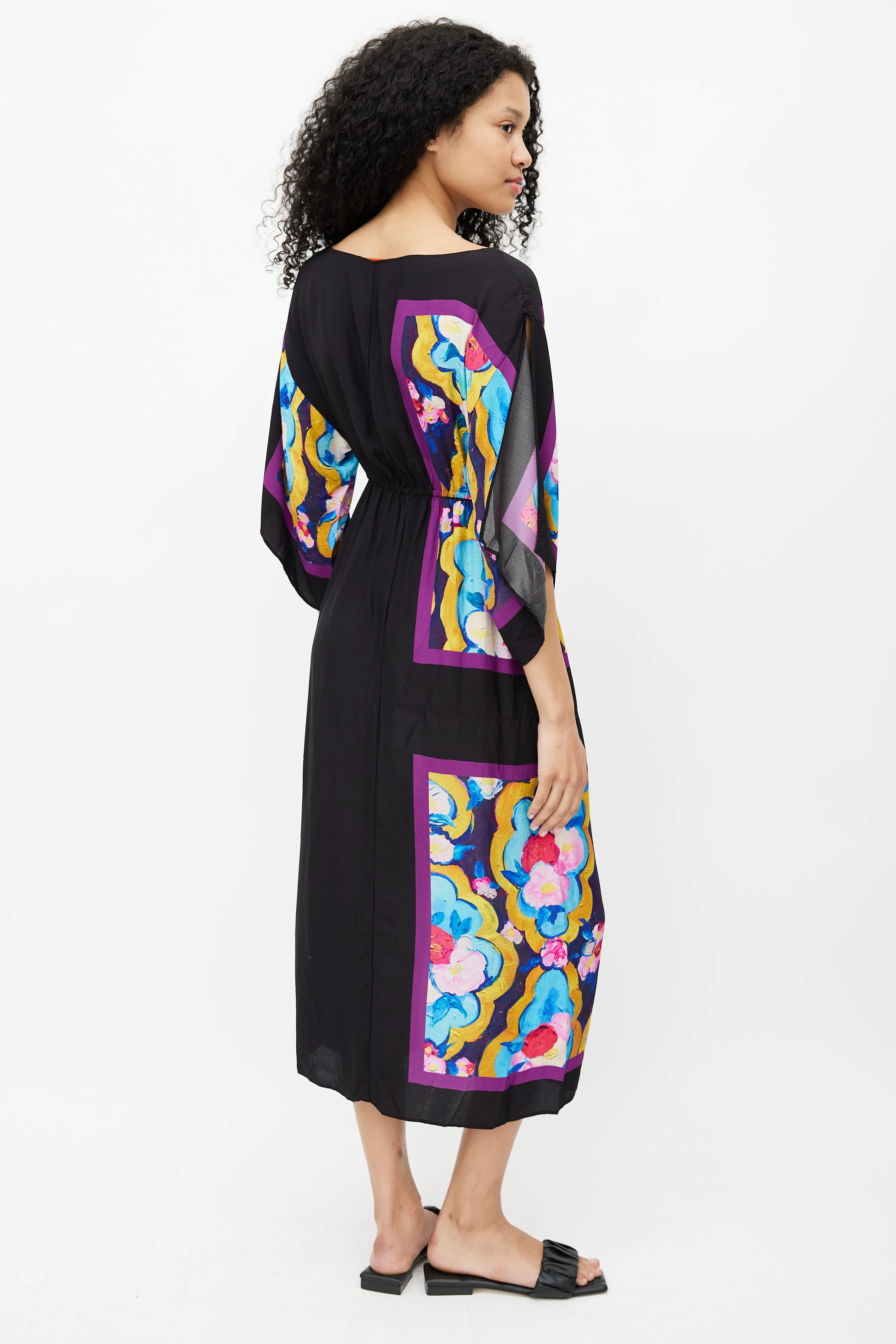 Black Printed Getaway Dress