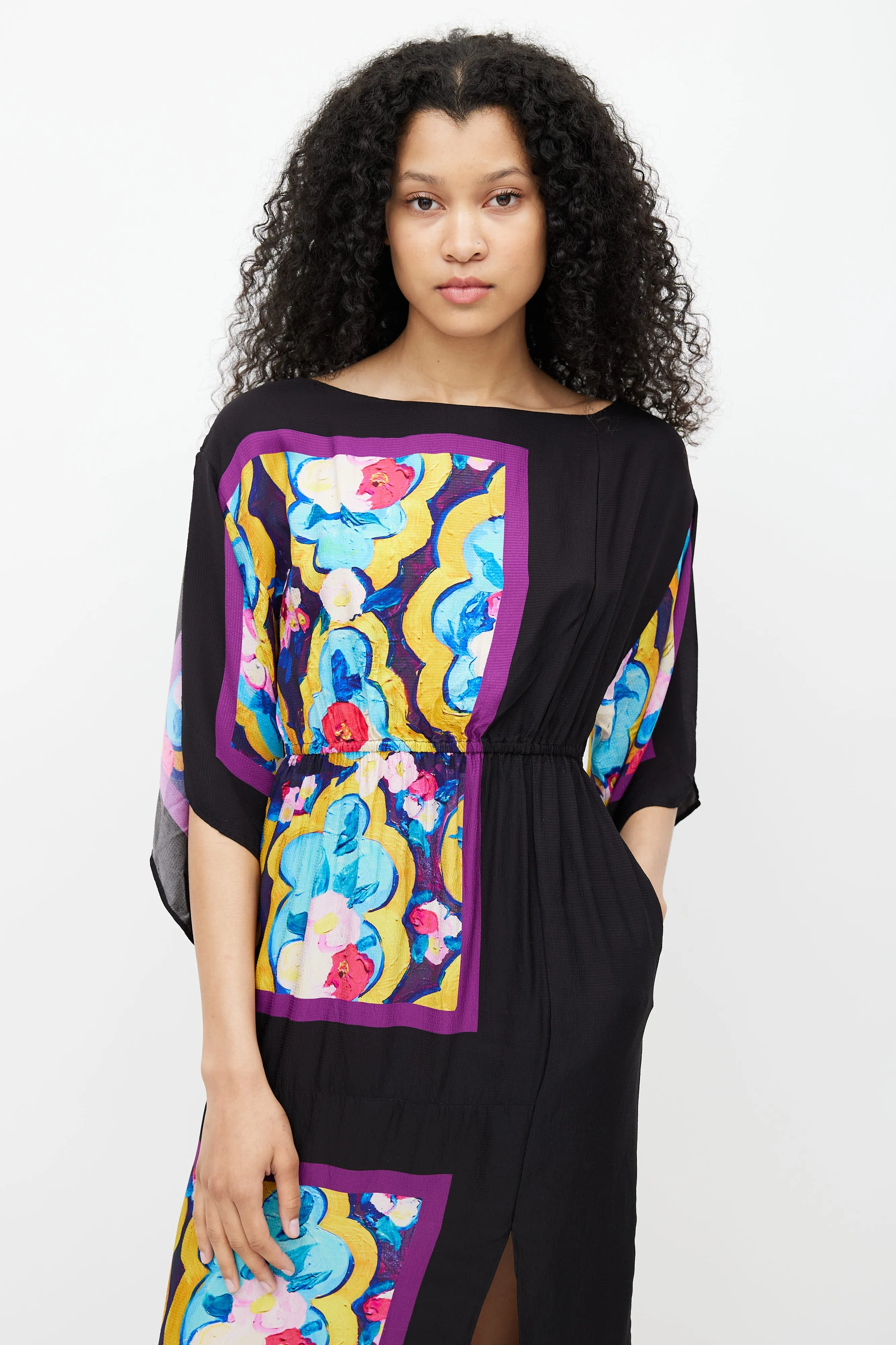 Black Printed Getaway Dress