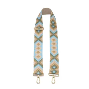 Bohemian Guitar Strap - Sage/Aqua
