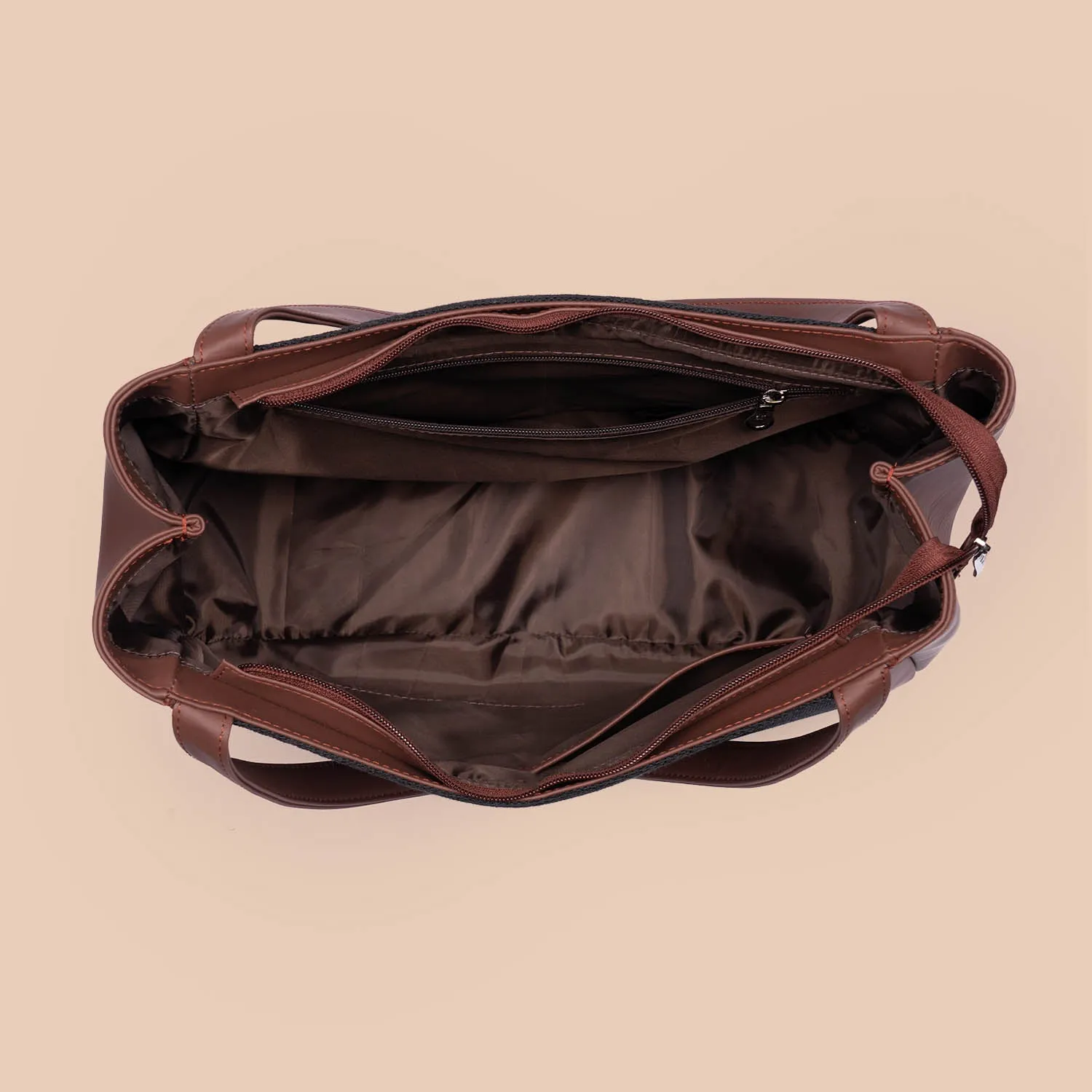 Bombay Houndstooth Luna Handbag