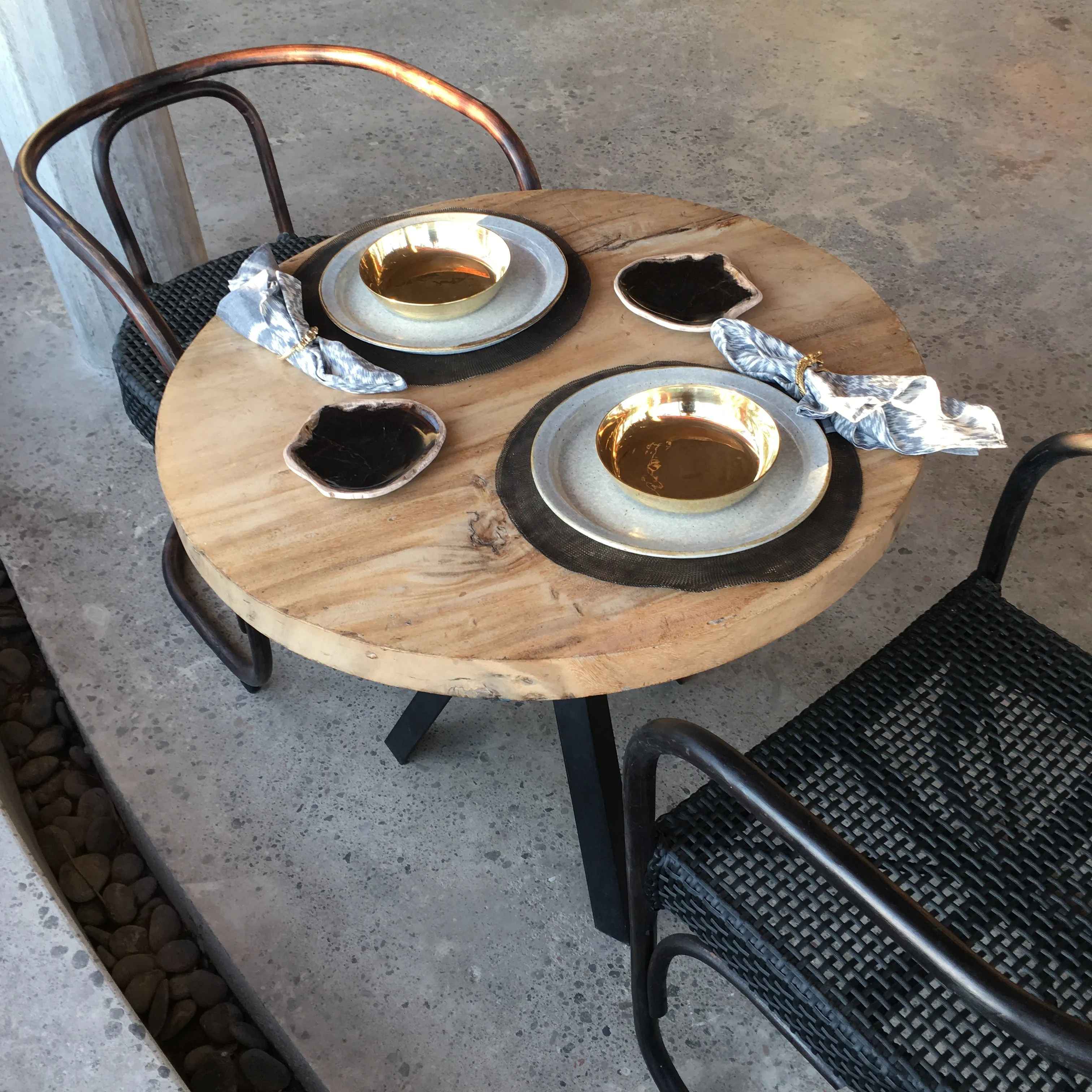 Brass Flat Bowl - Set of 4