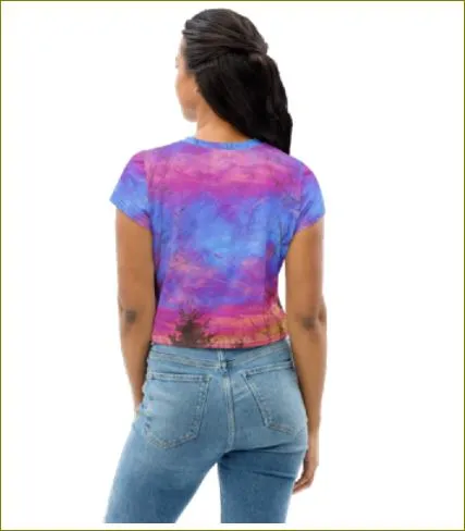 Breathe Air ~ All-Over Print Crop Tee
