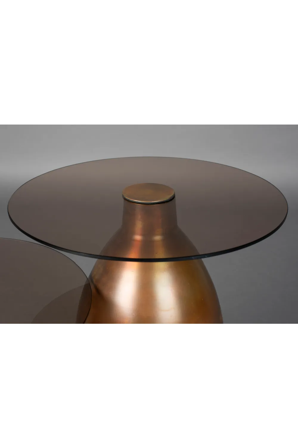 Brown Glass Side Table Set (2) | Dutchbone Selene
