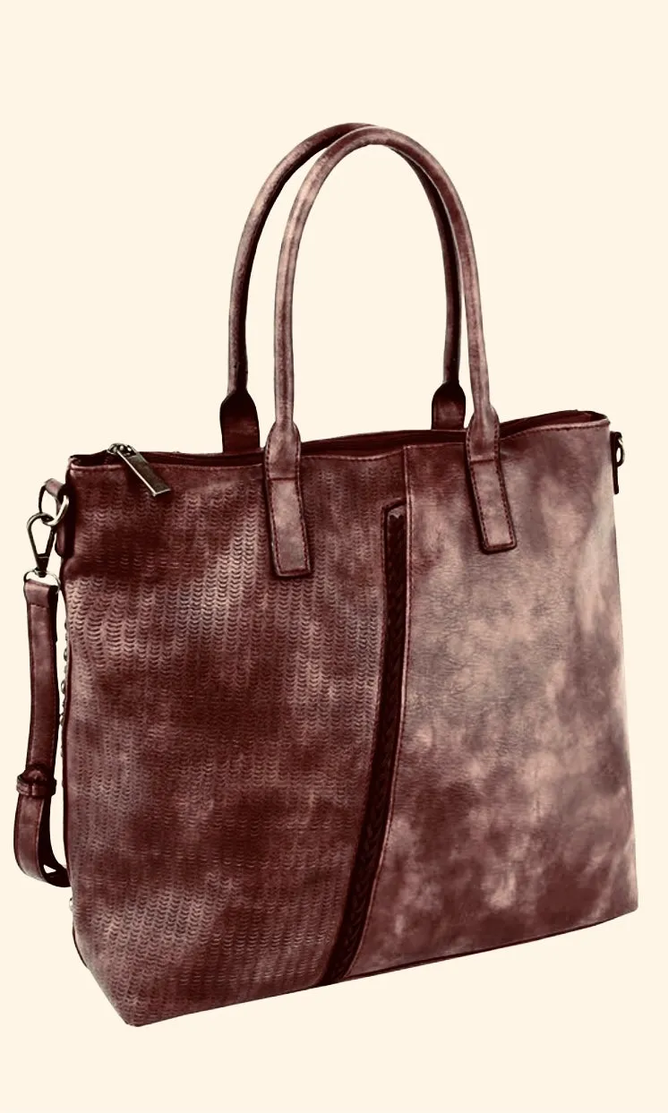 Bryant Black Vintage-Inspired Vegan Leather Satchel Bag