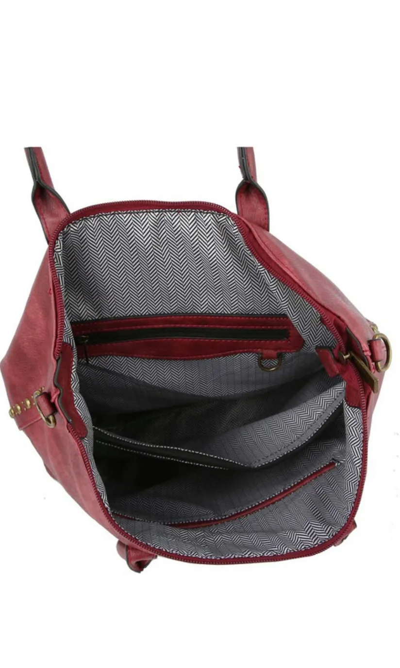 Bryant Black Vintage-Inspired Vegan Leather Satchel Bag