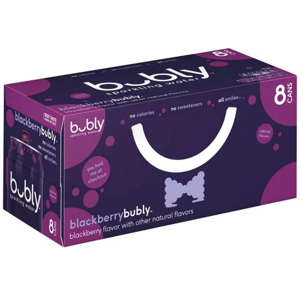 bubly Blackberry Sparkling Water 12 fl oz, 8 Ct