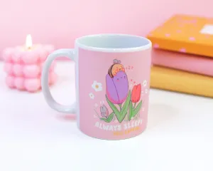 Bumblebutt Bumblebee Mug | Always Sleepy Need Caffeine | Cottagecore Floral Coffee Cup