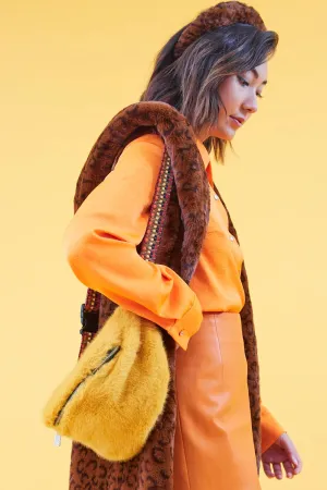 Buy For Me - Yellow Faux Fur Bum Bag