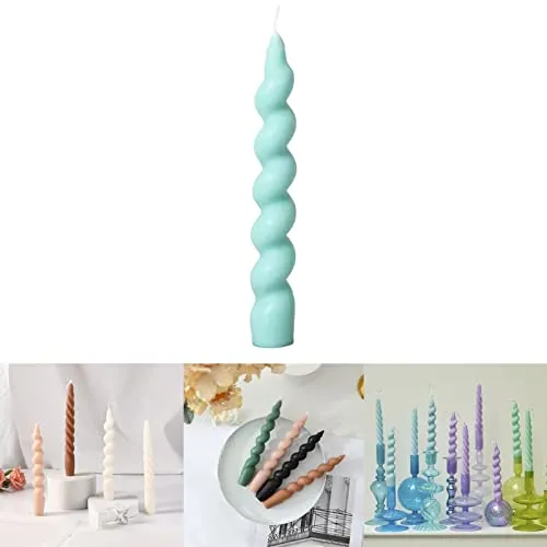 CALANDIS Scented Candles Smokeless Decorative Candle for Birthday Gift Photo Props Green | 2 Candle