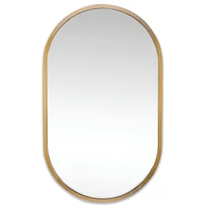 Canal Mirror, Natural Brass