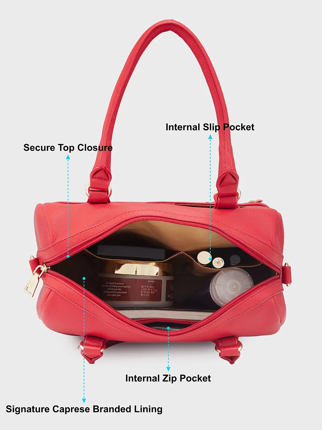 Caprese Erica Satchel Medium Maroon