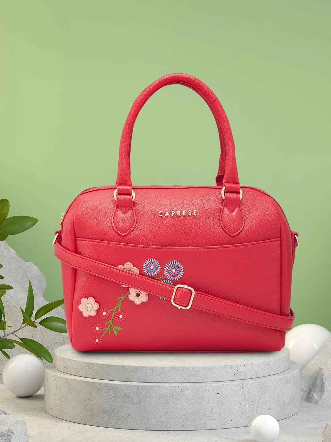 Caprese Erica Satchel Medium Maroon
