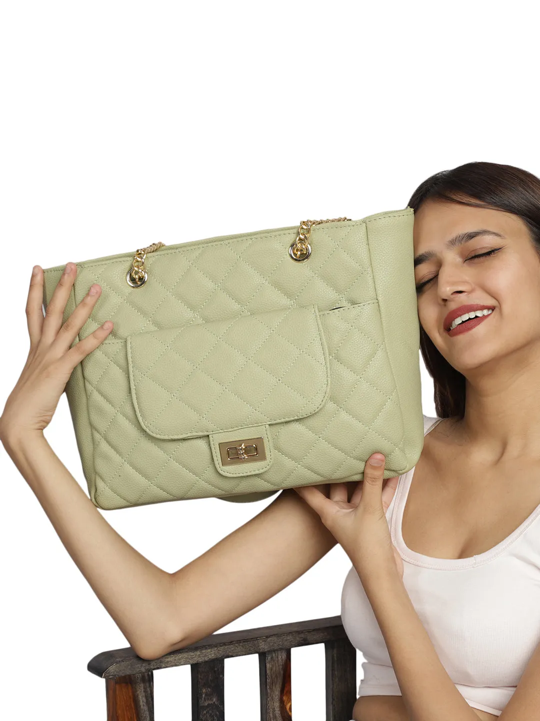 Casual Solid Handheld Bag