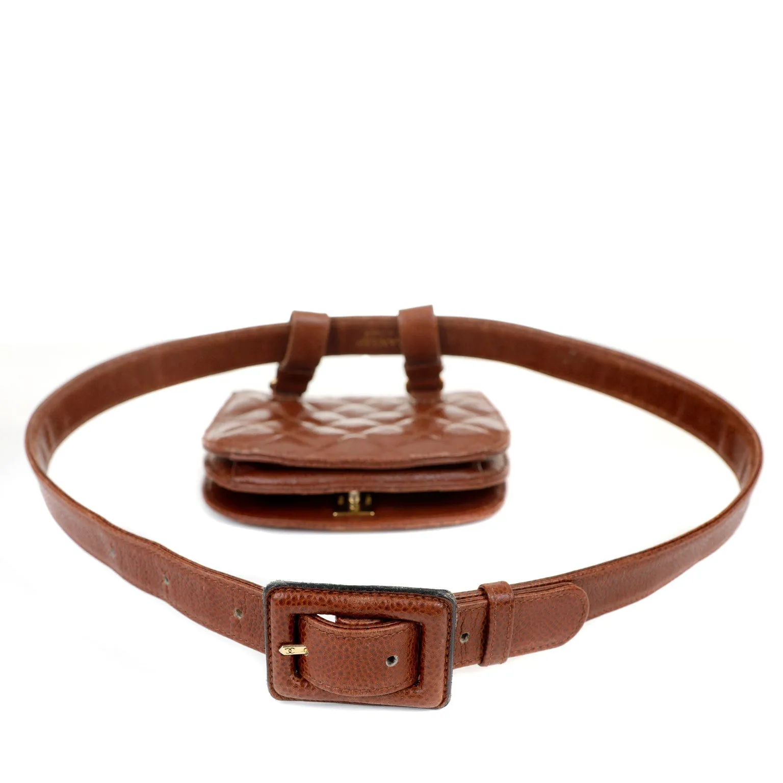 Chanel Brown Caviar Waist Bag