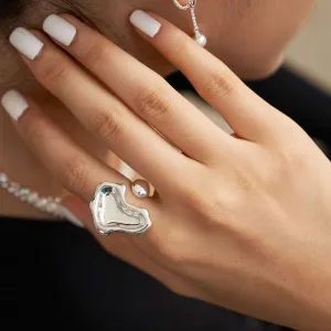 Charming Love Heart Open Ring