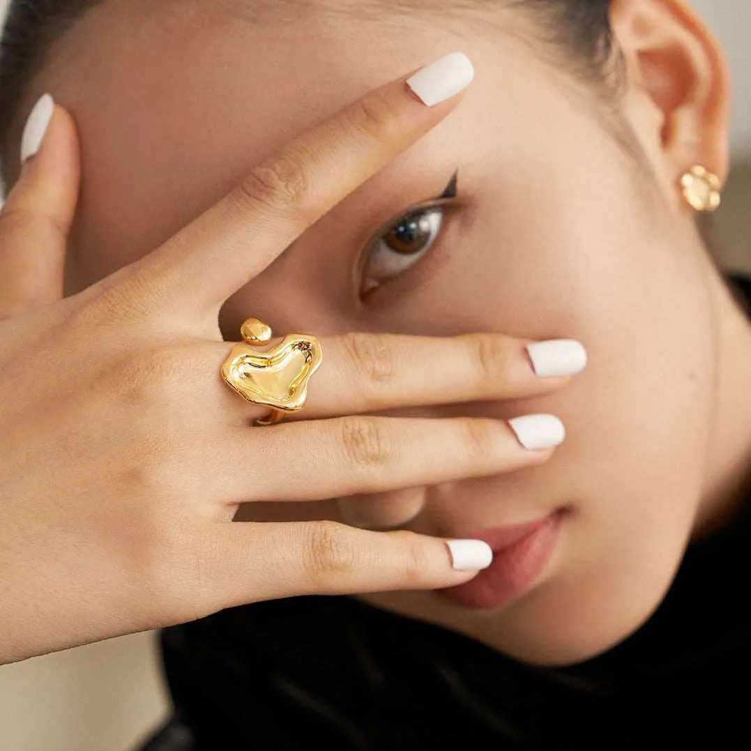 Charming Love Heart Open Ring