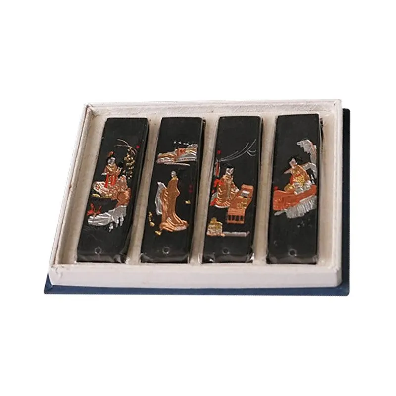 Chinese style old ink block lampblack ink pine smoke ink set hardcover calligraphy utensils Chinese traditional ink painting NP-090056