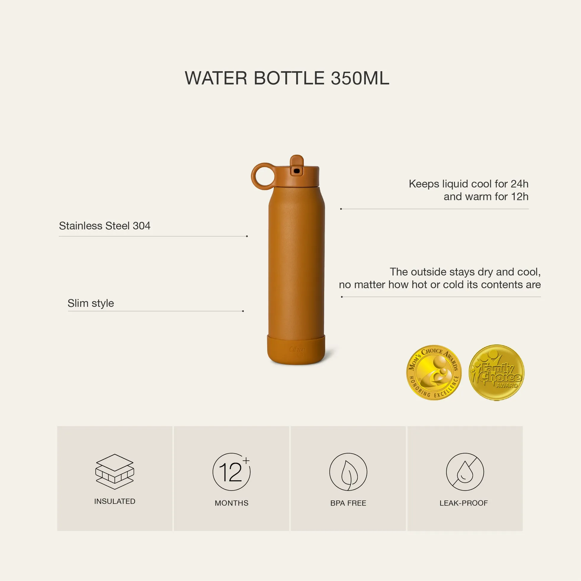 Citron 350ml Water Bottle - Ballerina