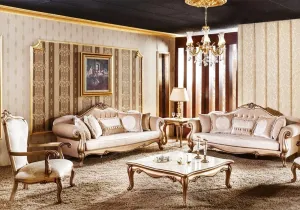 Classical Carving Wooden Buena Sofa Set