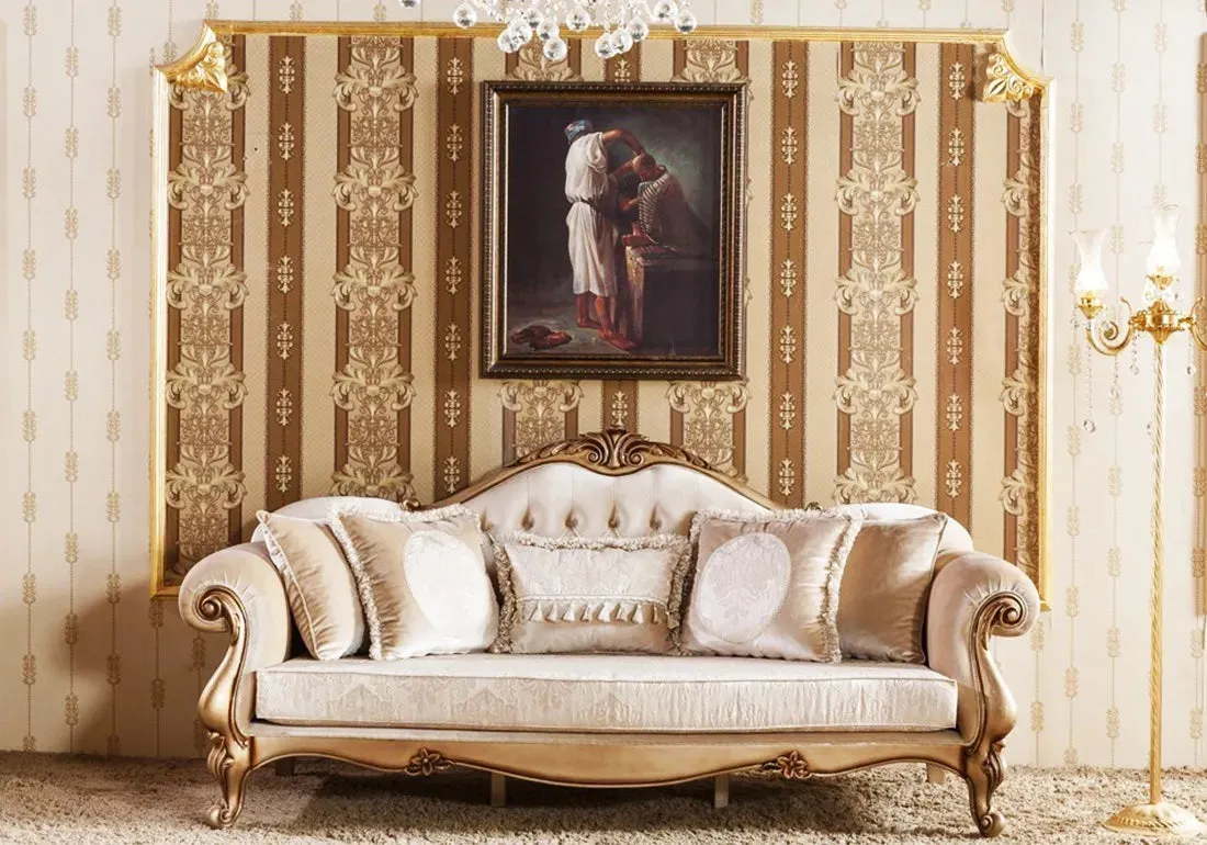Classical Carving Wooden Buena Sofa Set
