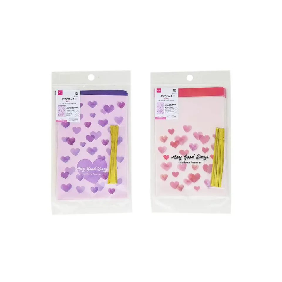Clear Bags Heart 4.72in x 7.28in