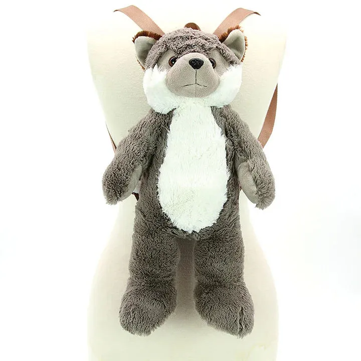Comeco Inc - Grey Wolf Furry Backpack