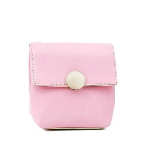 Concise Metal and Solid Color Design Crossbody Bag For Women - Pink