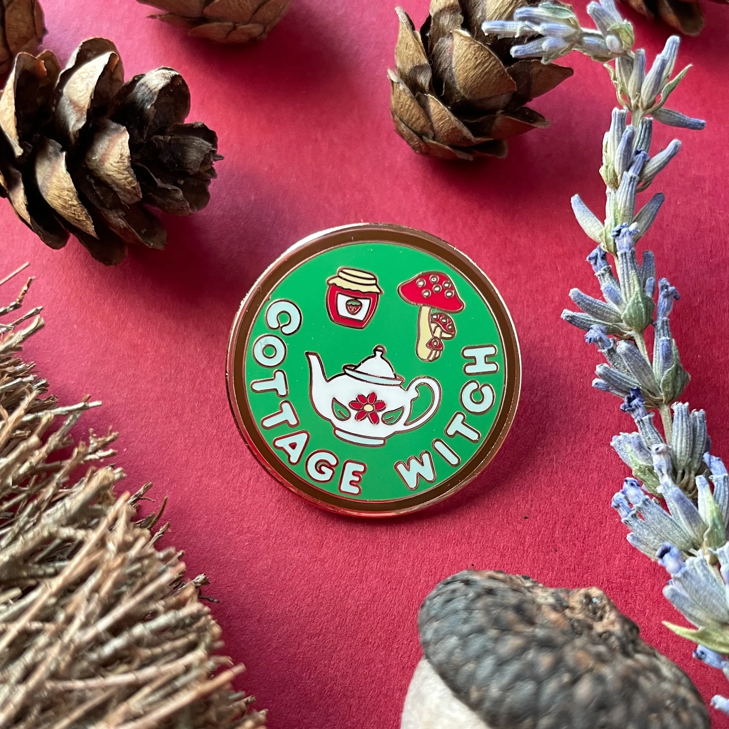 Cottage Witch Enamel Pin