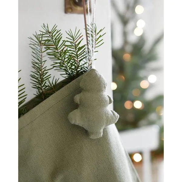 Cotton Fabric Ornaments - Olive Green