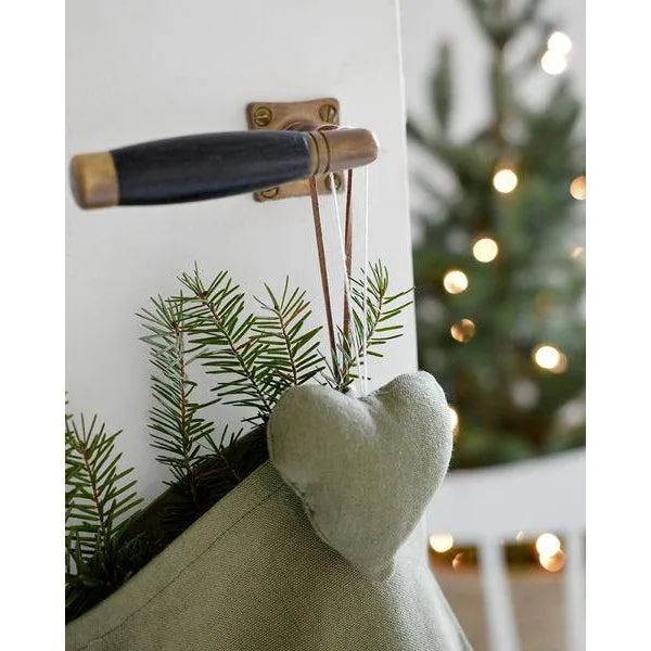 Cotton Fabric Ornaments - Olive Green