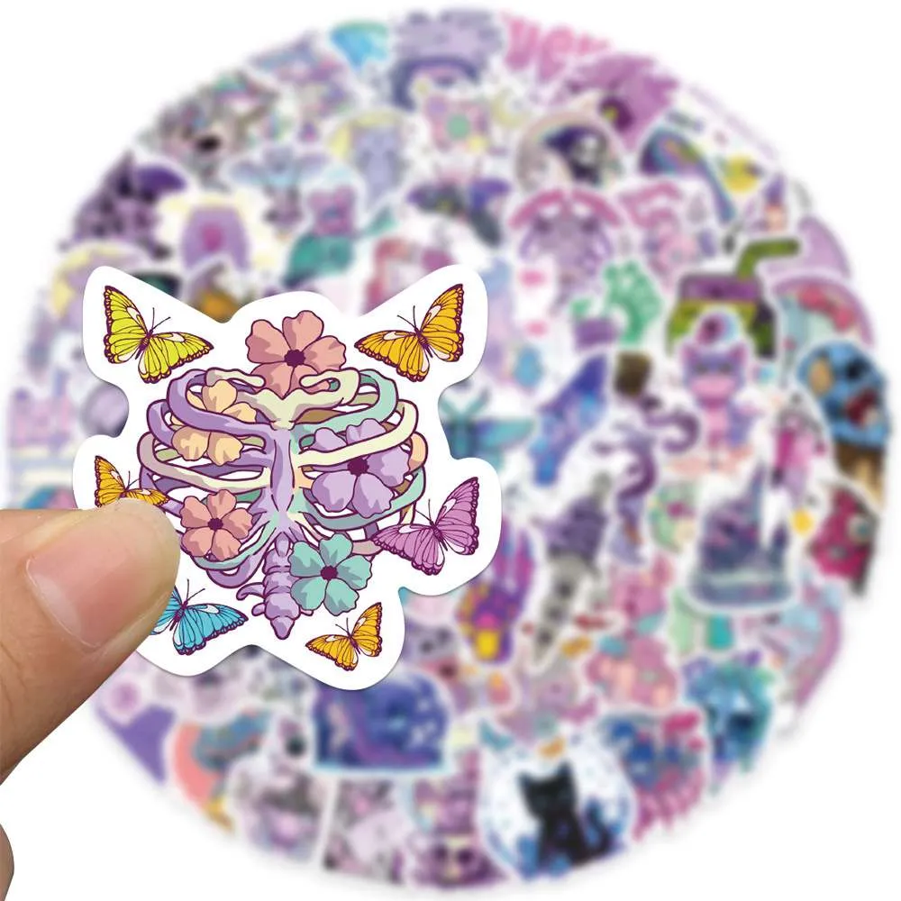 Craspire Waterproof PVC Adhesive Stickers, for Suitcase, Skateboard, Refrigerator, Helmet, Mobile Phone Shell, Animal Pattern, 30~60mm, 65pcs/bag