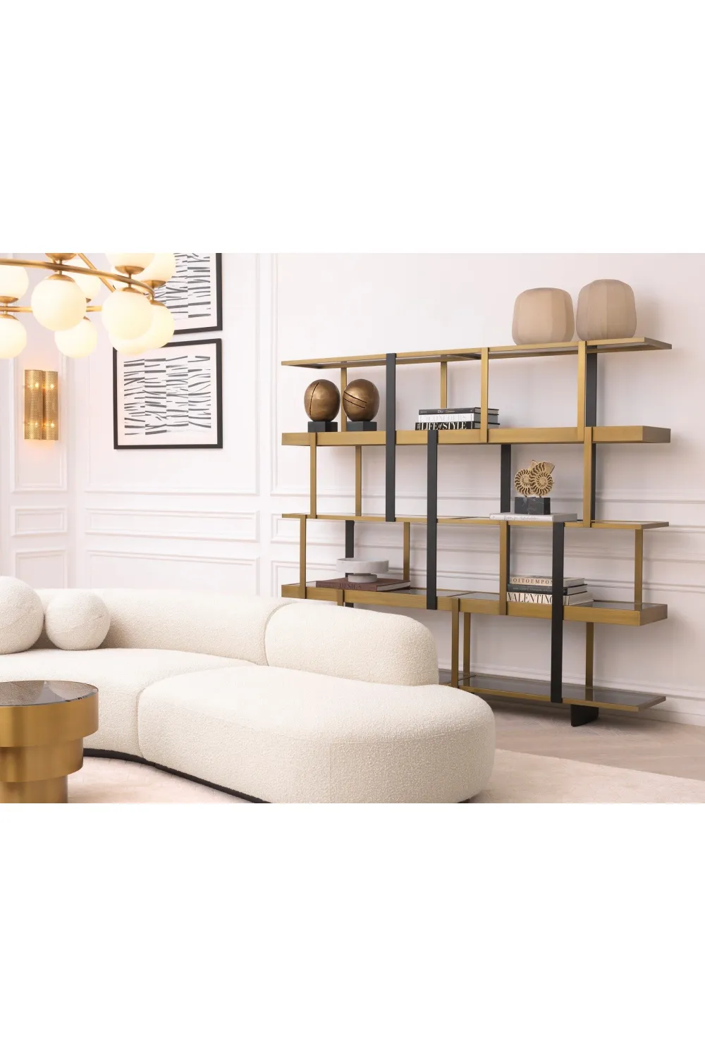 Cream Bouclé Modular Sofa | Eichholtz Bjorn