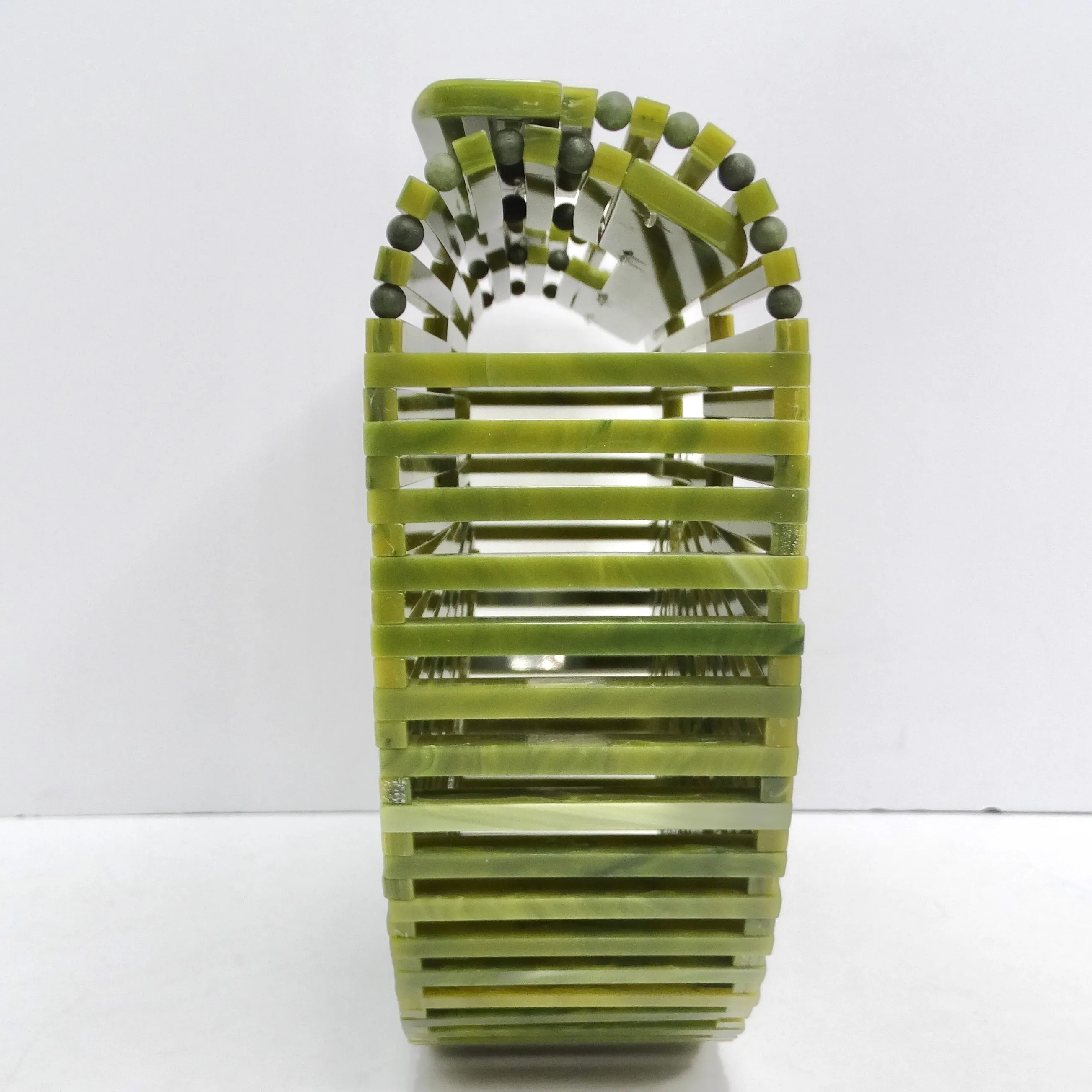 Cult Gaia Acrylic Ark Bag Green