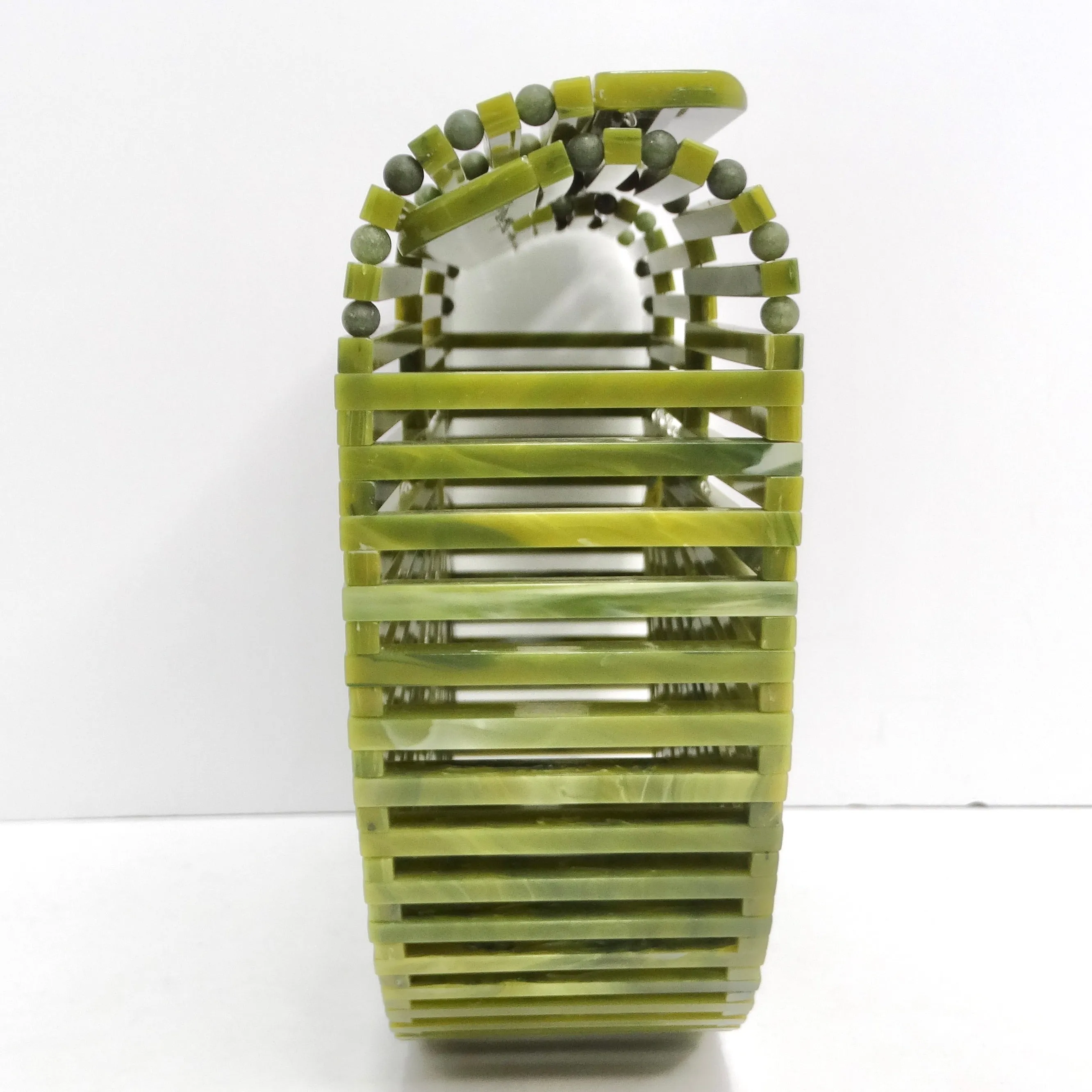 Cult Gaia Acrylic Ark Bag Green