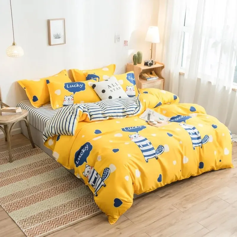 Cute Cartoon Print Duvet Cover
