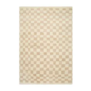 Damian Beige Checkered Rug