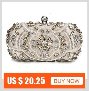 Diamond Evening Clutch Bag For Women Wedding Golden Clutch Purse Chain Shoulder Bag Small Party Handbag With Metal Handle