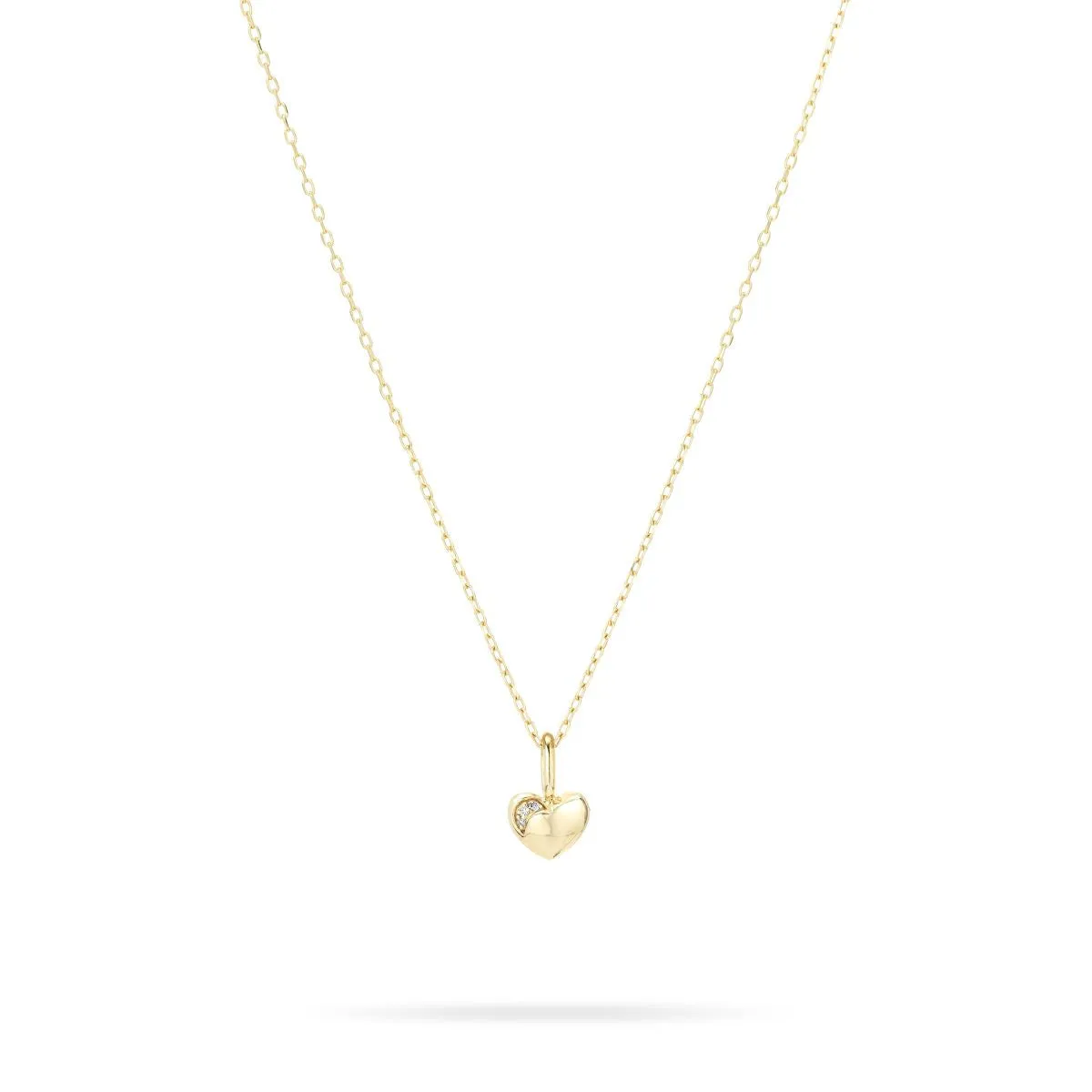 Diamond Puffy Heart Mini Bead Charm