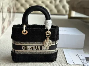 DR472 Medium Lady Dior Bag /  9.5 x 8.5 x 4.5 inches