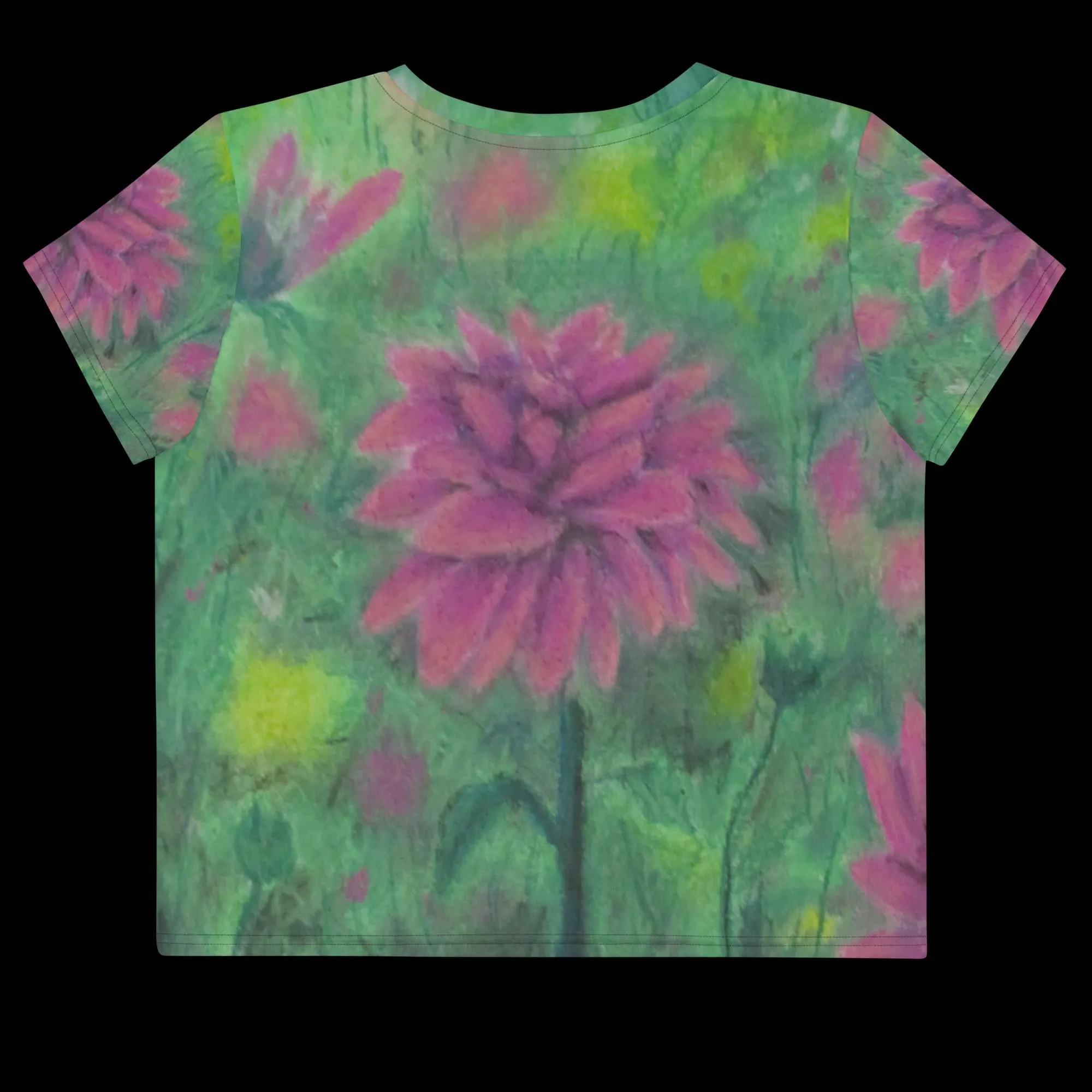 Dreaming of Dahlias ~ All-Over Print Crop Tee