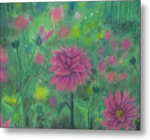 Dreaming of Dahlias ~ Metal Print