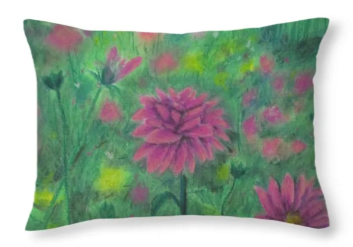 Dreaming of Dahlias ~ Throw Pillow