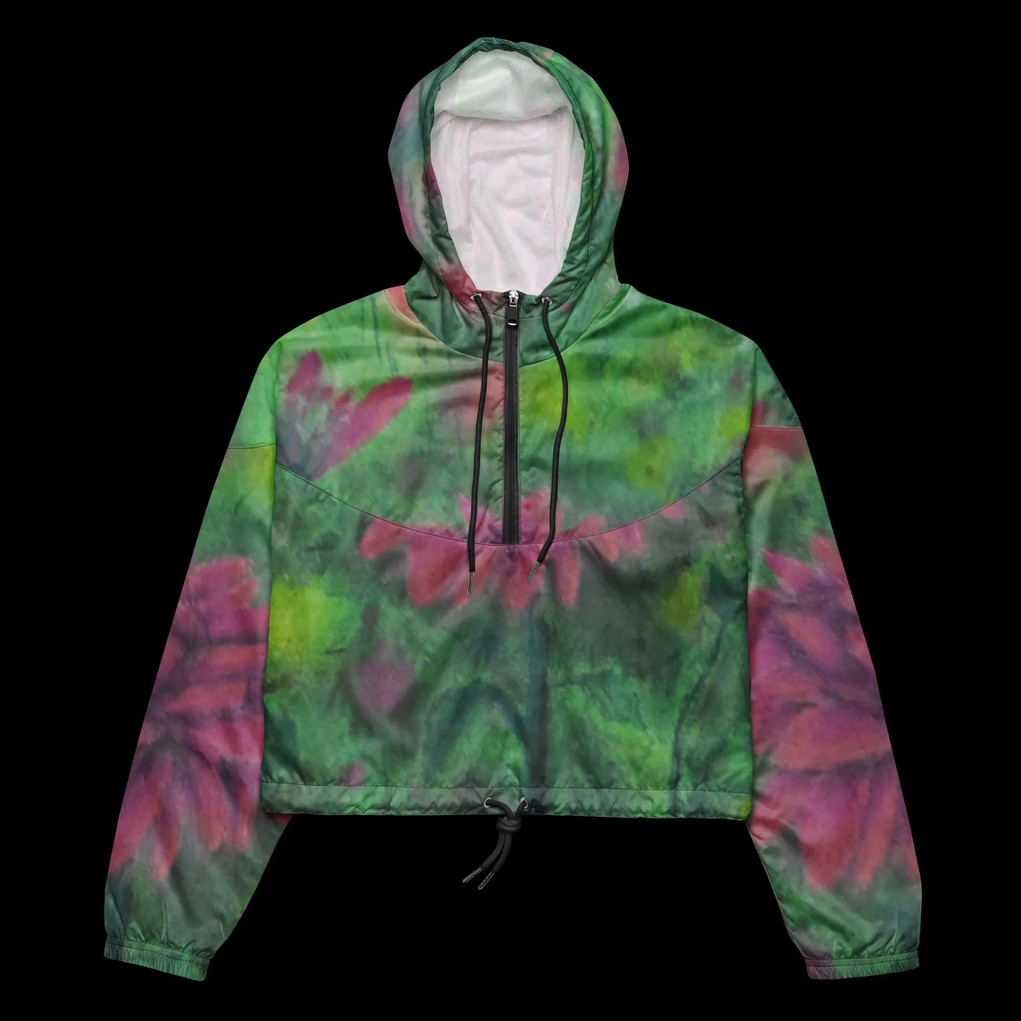 Dreaming of Dahlias ~ Women’s Cropped Windbreaker