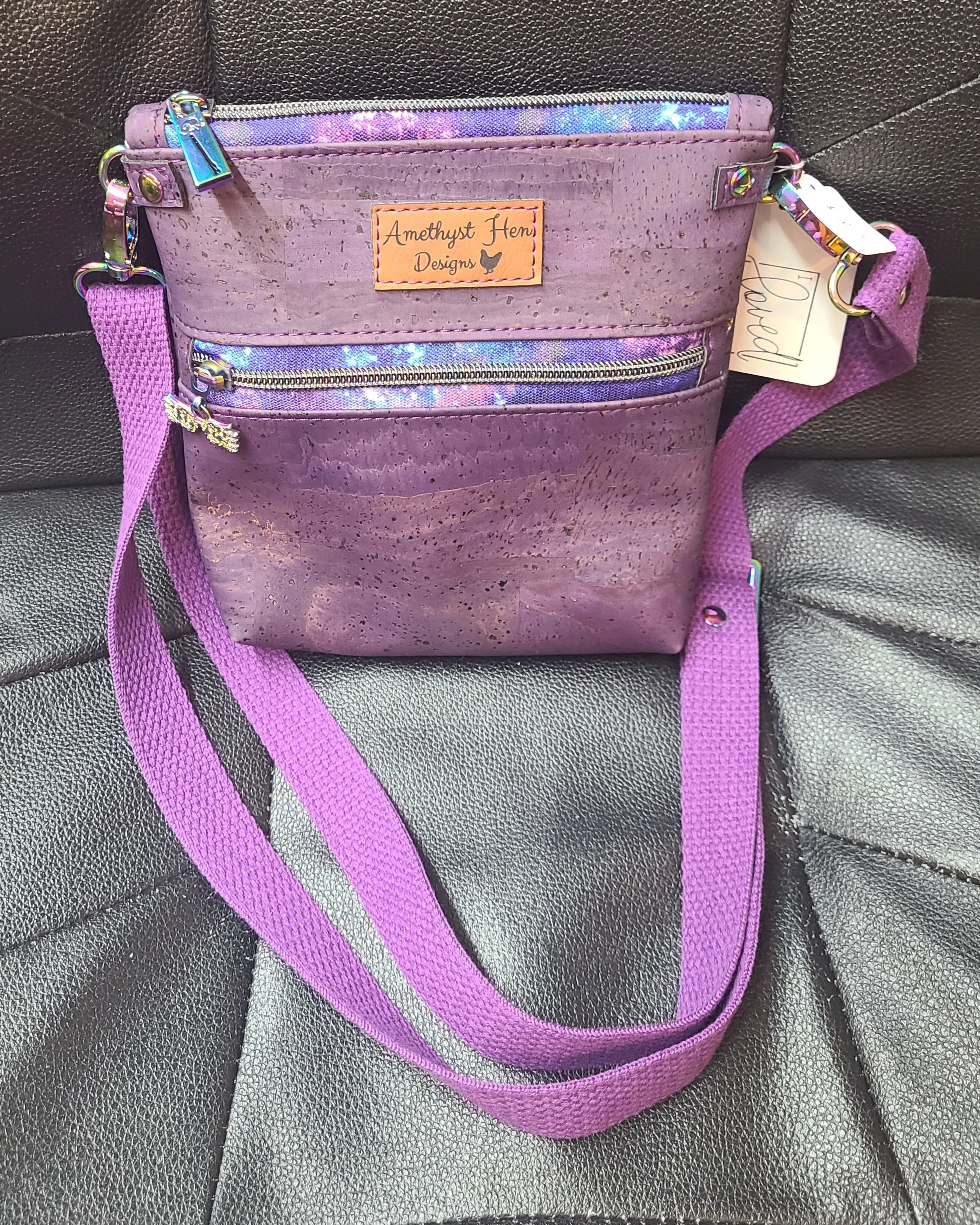 Eggplant Cork and LL Sarah Purse