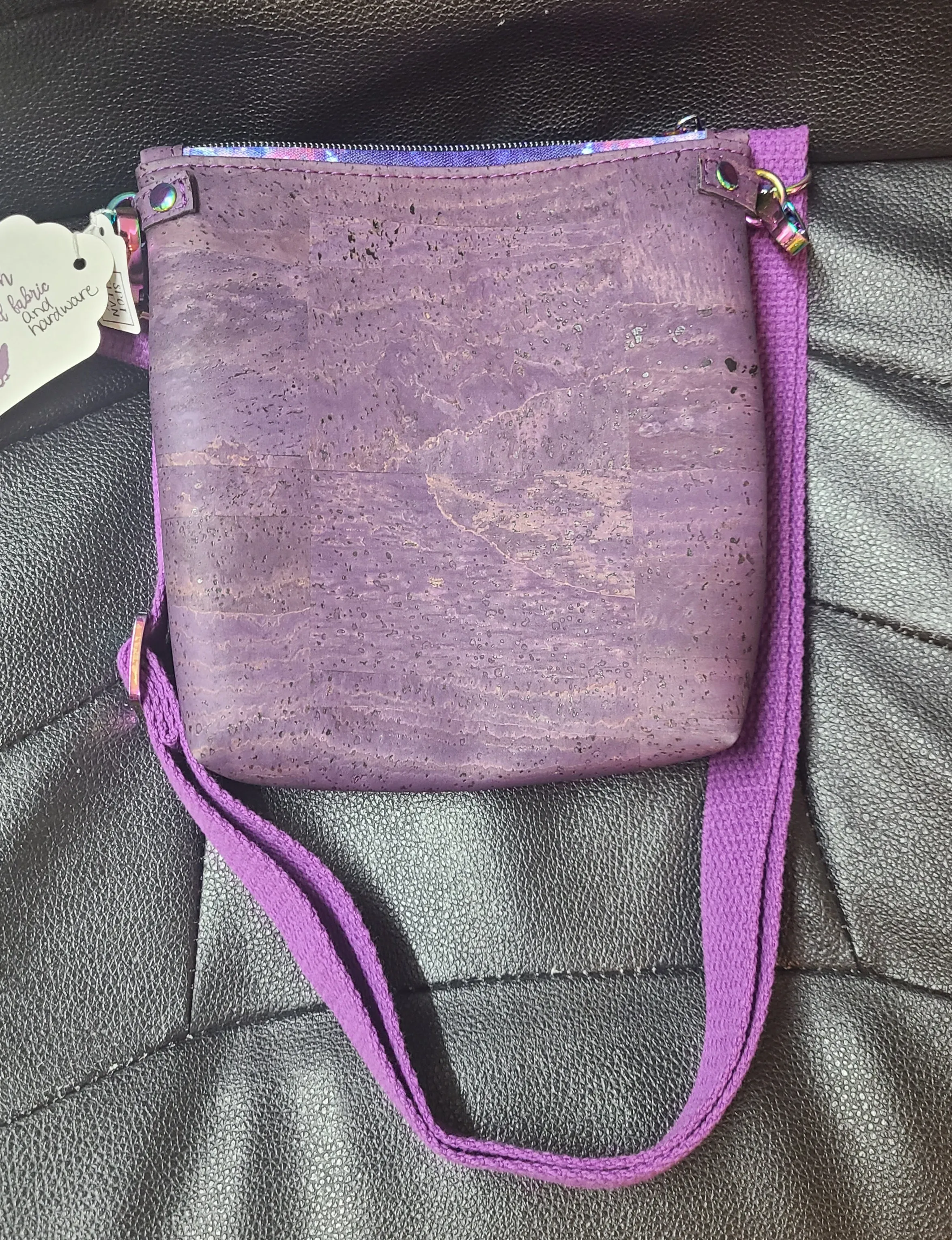 Eggplant Cork and LL Sarah Purse