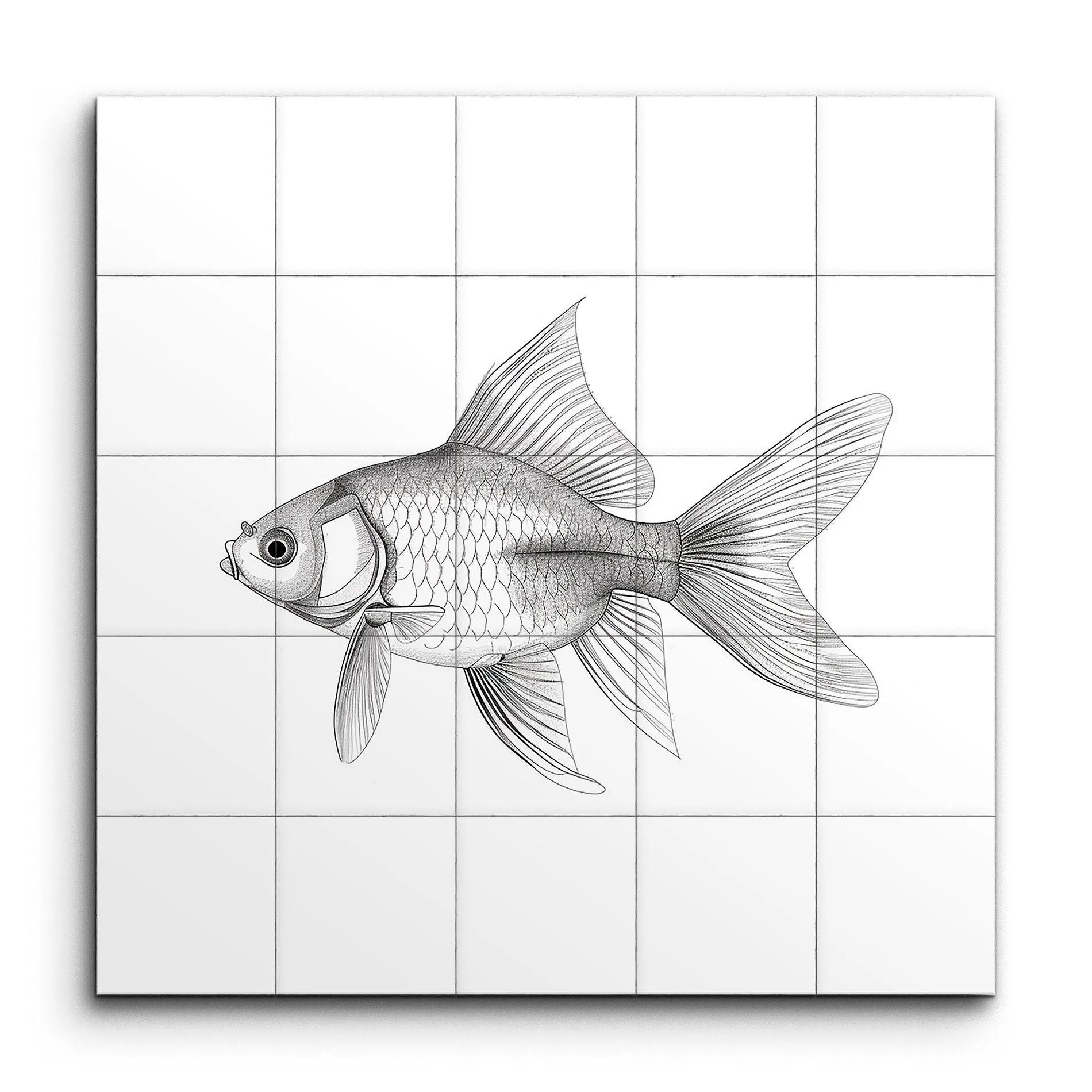 Elegance of Nature: Detailed Fish Illustration