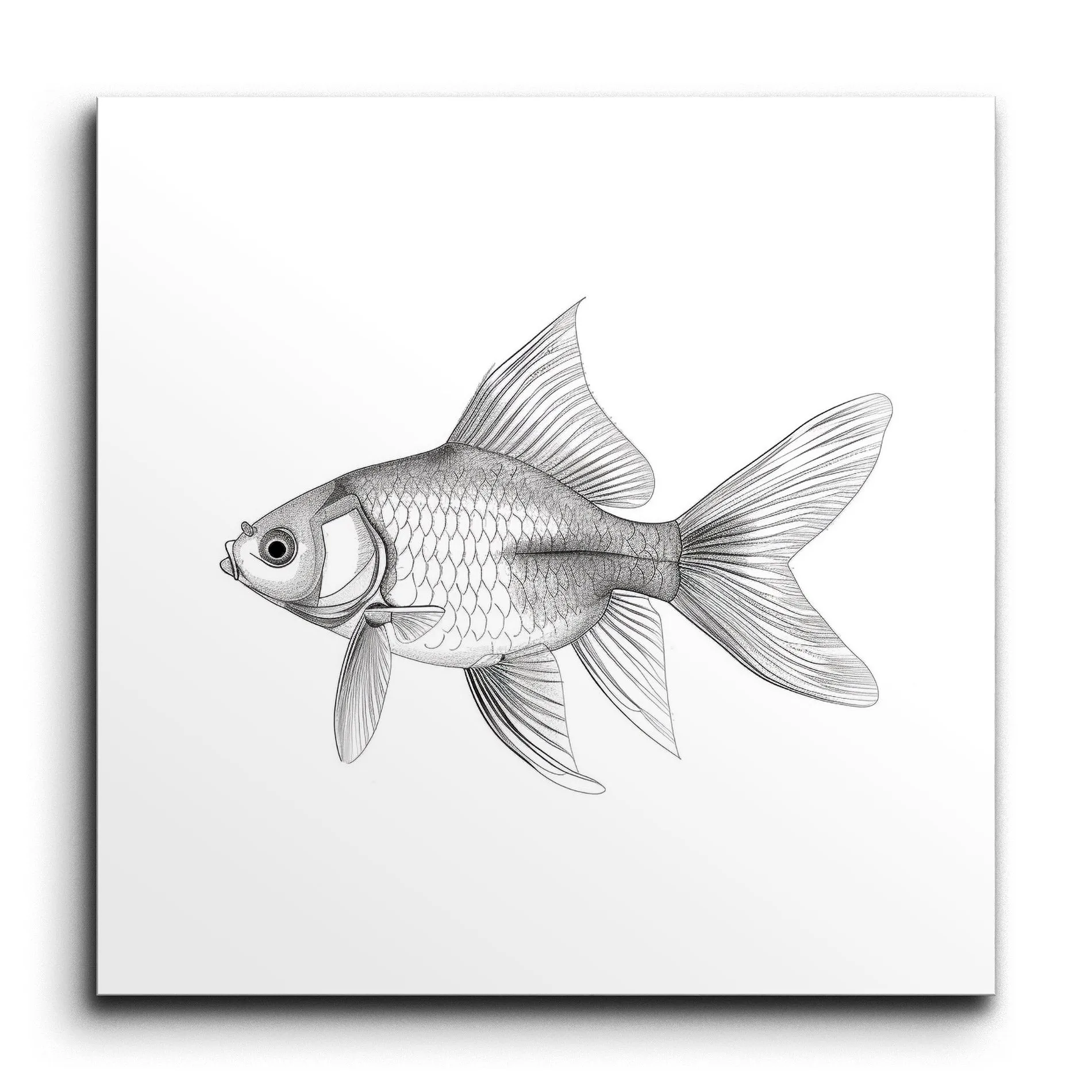 Elegance of Nature: Detailed Fish Illustration