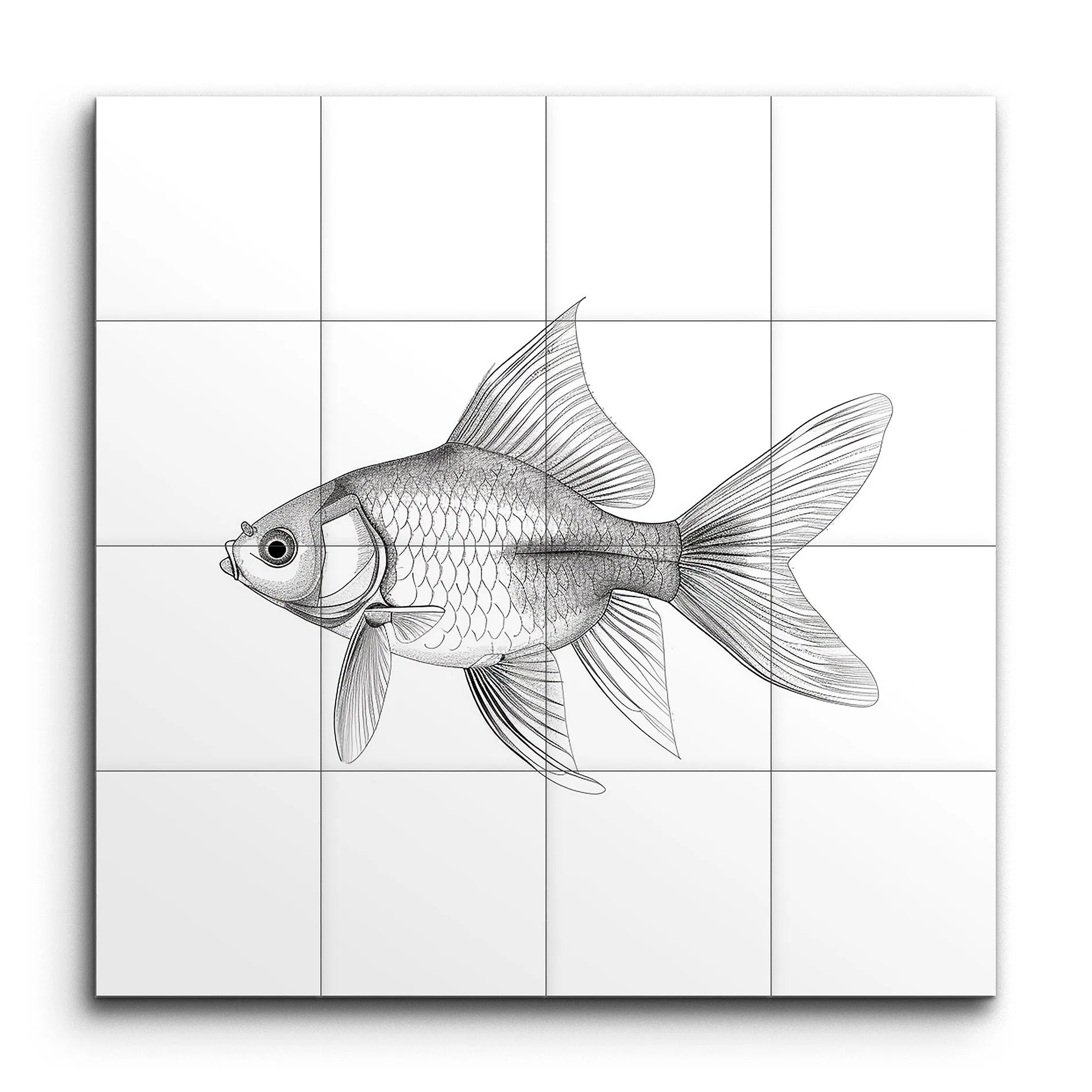 Elegance of Nature: Detailed Fish Illustration